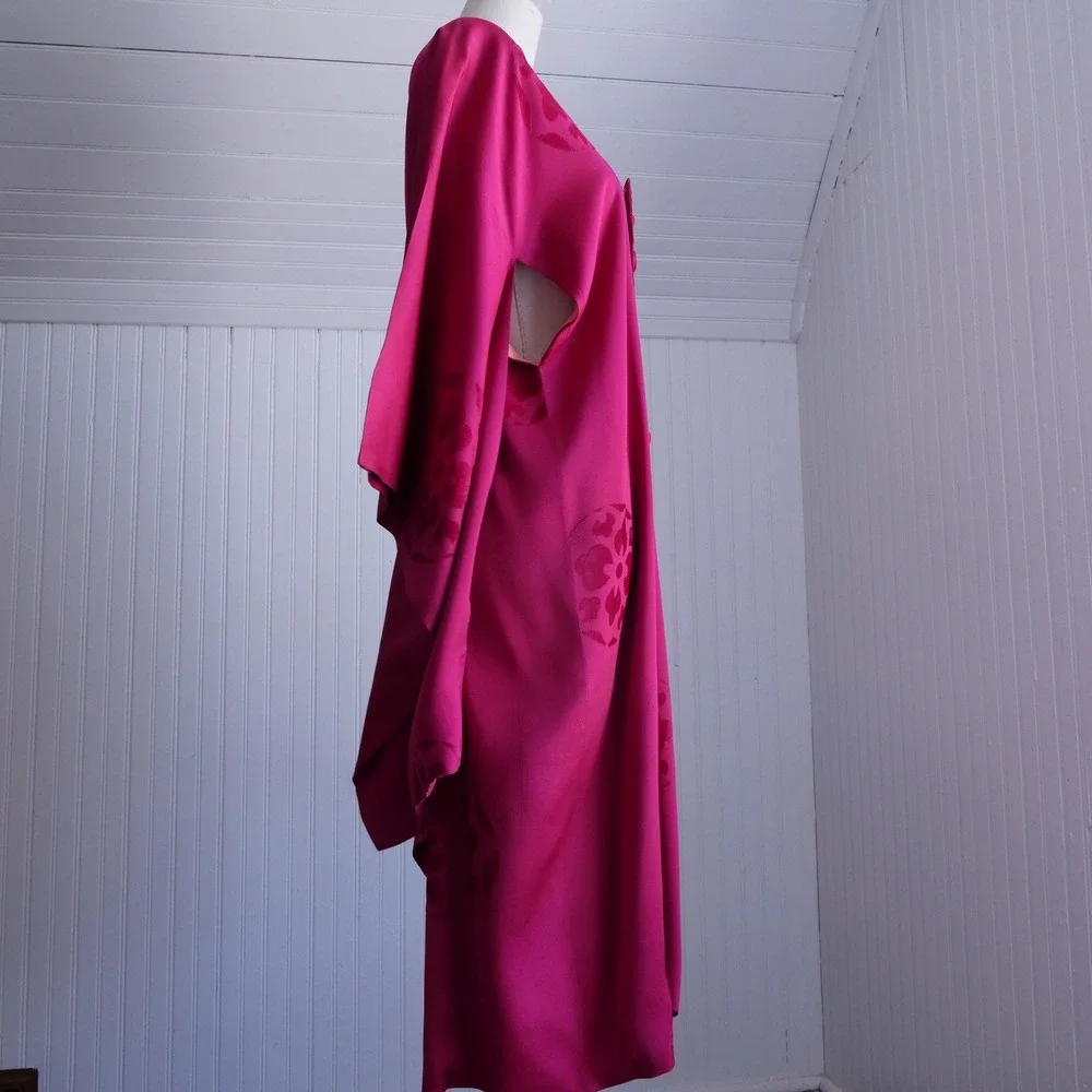 Not perfect! Romantic silk snap front kimono robe dress